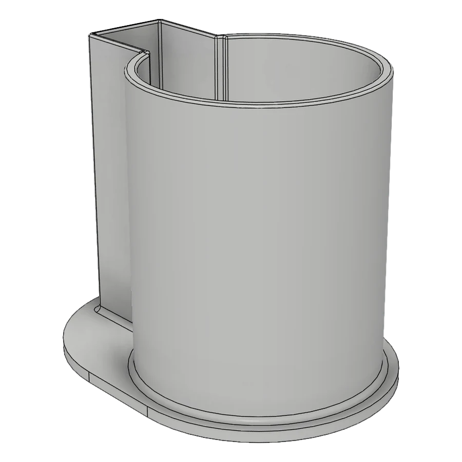 UPrint Diamond Dip Station, a 3D-printed dip tank shaped around a mug